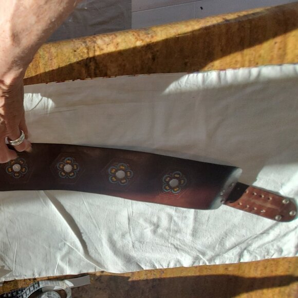 VINTAGE - Authentic 100% Leather Hippie Belt from Ibiza, Circa 1960s main image 7
